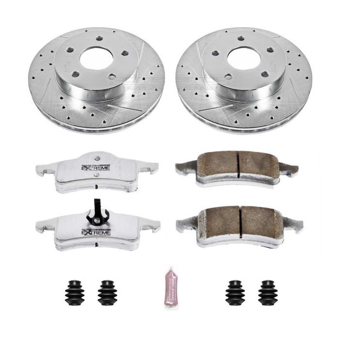 Power Stop K2151-26 Rear Z26 Street Warrior Performance Brake Kit or 99-04  Jeep Grand Cherokee WJ