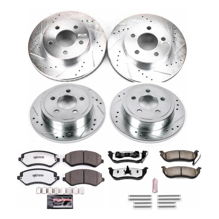 Power Stop K2162-36  Front & Rear Z36 Extreme Performance Brake Kit For 03-07 Jeep Liberty