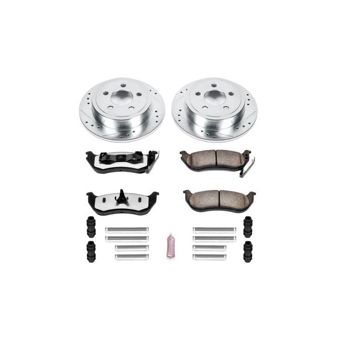 Power Stop K2197-36 Rear Z36 Extreme Performance Truck & Tow Brake Kit for 03-06 Jeep Liberty KK, Wrangler TJ & Unlimited