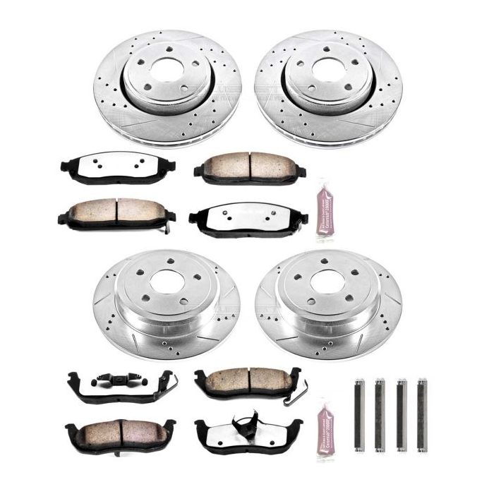 Power Stop K2220-36 Front & Rear Z36 Extreme Performance Truck & Tow Brake Kit for 05-10 Jeep Grand Cherokee WK2 & Commander XK