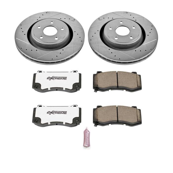 Power Stop K2924-26 Front Z26 Street Warrior Performance Brake Kit for 06-10 Jeep Grand Cherokee WK