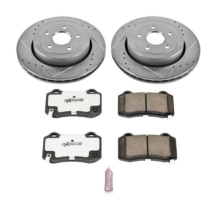 Power Stop K2949-26 Rear Z26 Street Warrior Performance Brake Kit for 06-10 Jeep Grand Cherokee WK