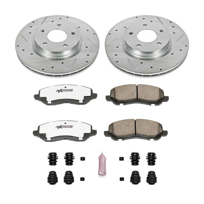 Power Stop K3032-26 Front Z26 Street Warrior Performance Brake Kit for 07-17 Jeep Compass & Patriot MK