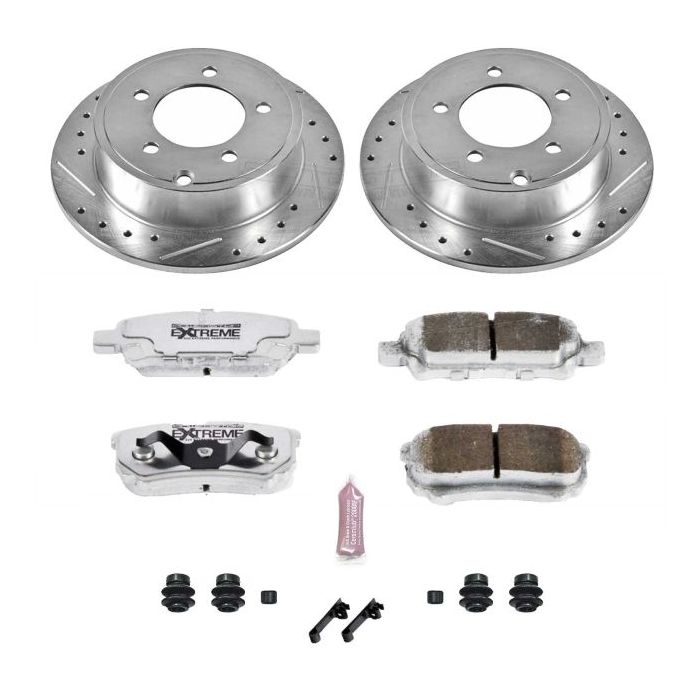 Power Stop K3033-26 Rear Z26 Street Warrior Performance Brake Kit for 07-17 Jeep Compass & Patriot MK