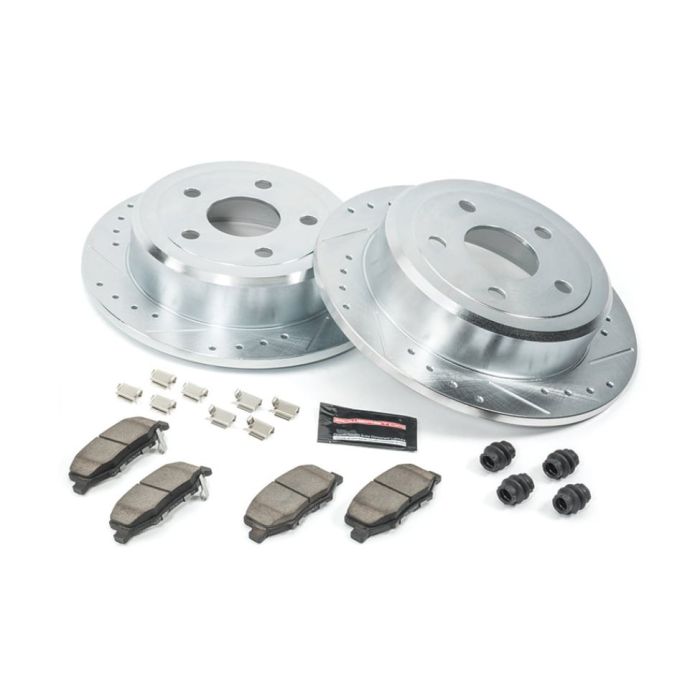 Power Stop K3090-36 Rear Z36 Extreme Performance Truck & Tow Brake Kit for 07-18 Jeep Wrangler JK