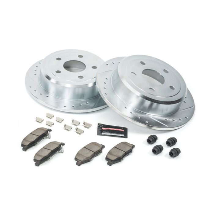 Power Stop K3090-36 Rear Z36 Extreme Performance Truck & Tow Brake Kit for 07-18 Jeep Wrangler JK