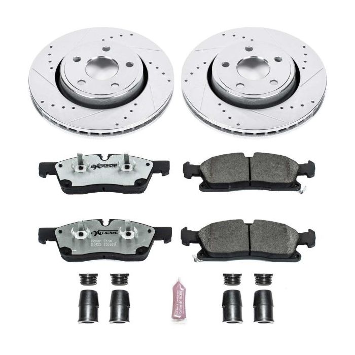 Power Stop K5951-26 Front Z26 Street Warrior Performance Brake Kit for 11-16 Grand Cherokee WK