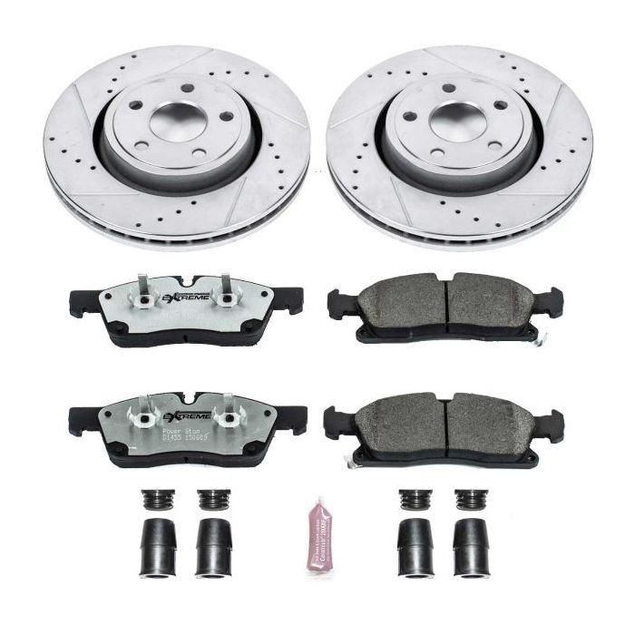 Power Stop K5954-26 Front Z26 Street Warrior Performance Brake Kit for 11-12 Grand Cherokee WK