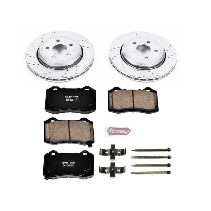 Power Stop K5956 Rear Z23 Evolution Sport Performance 1-Click Brake Kit for 12-14 Jeep Grand Cherokee WK2 SRT8