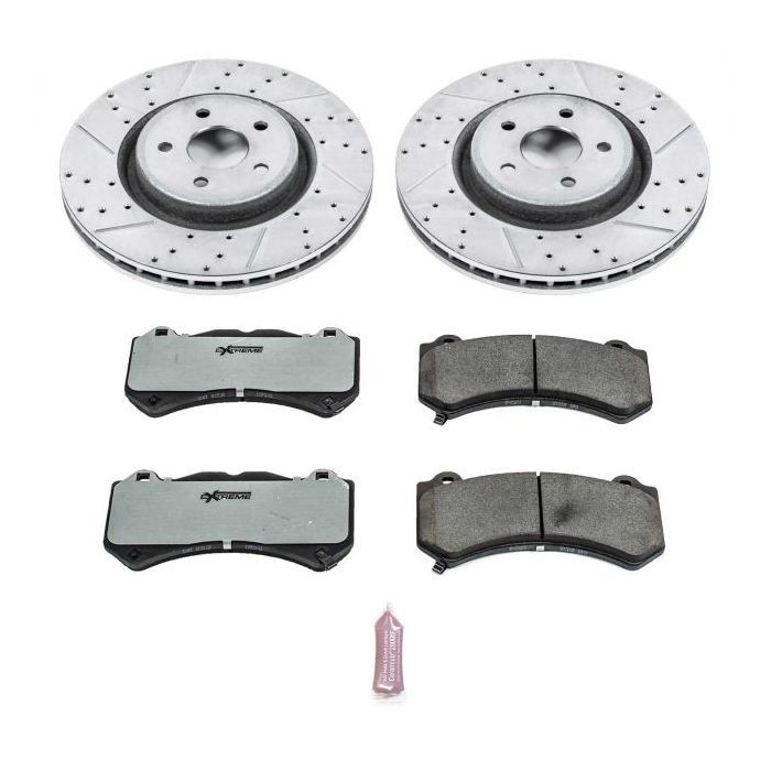 Power Stop K5957-26 Front Z26 Street Warrior Performance Brake Kit for 12-18 Grand Cherokee WK