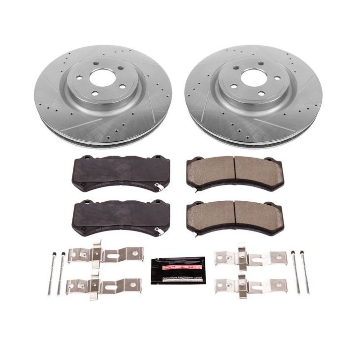 Power Stop K5957 Front Z23 Evolution Sport Performance 1-Click Brake Kit for 12-14 Jeep Grand Cherokee WK2 SRT8