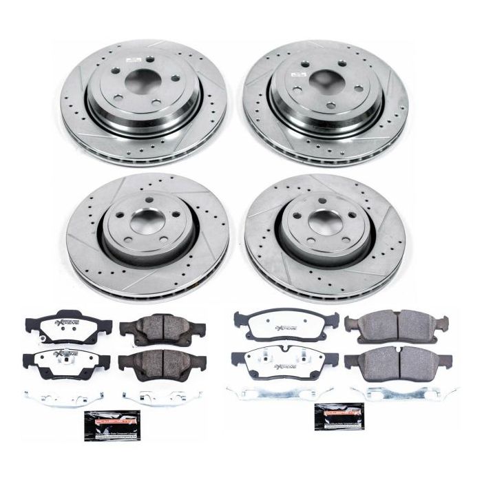 Power Stop K6537-36 Front & Rear Z36 Extreme Performance Truck & Tow Brake Kit for 13-15 Jeep Grand Cherokee WK