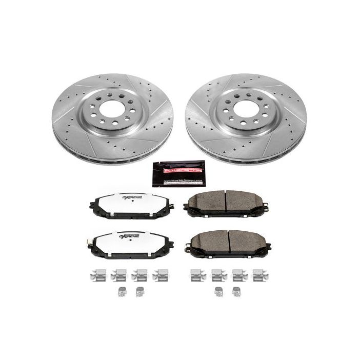 Power Stop K6540-36 Front Z36 Extreme Performance Truck & Tow Brake Kit for 14-16 Jeep Cherokee KL with Dual Piston Front Calipers