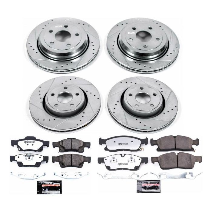 Power Stop K7136-36 Front & Rear Z36 Extreme Performance Truck & Tow Brake Kit for 16-18 Jeep Grand Cherokee WK
