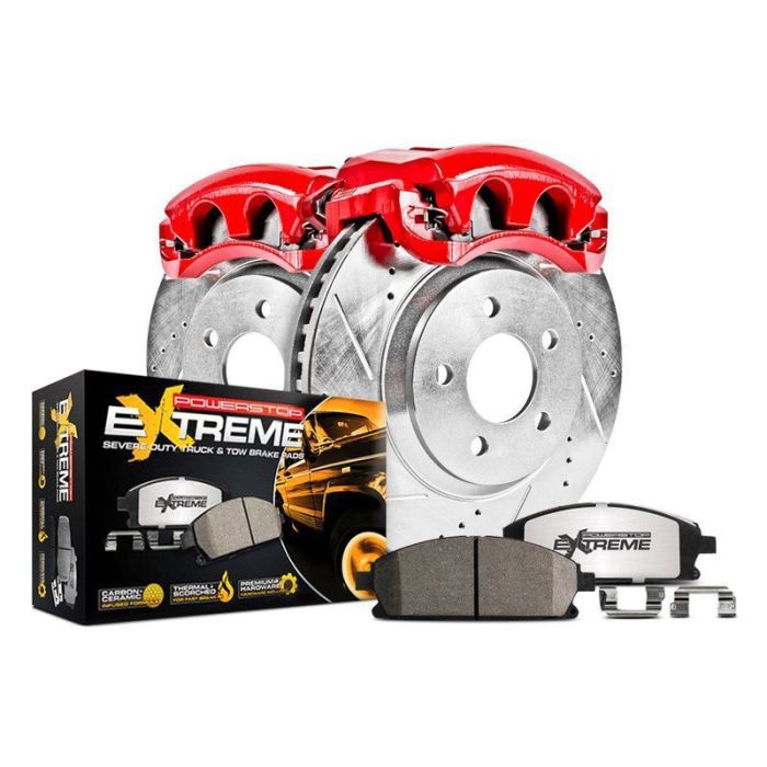 Power Stop KC6536-36 Front Z36 Extreme Performance Truck & Tow Brake Kit with Calipers for 13-15  Jeep Grand Cherokee WK2