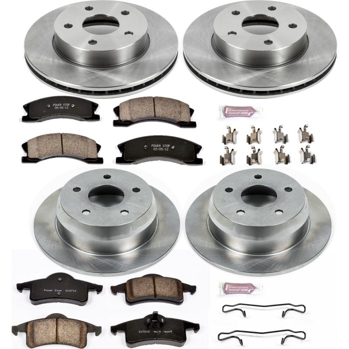 Power Stop KOE2150 Front & Rear Z16 Autospecialty Daily Driver OE Brake Kit for 99-04 Jeep Grand Cherokee WJ with Akebono Calipers