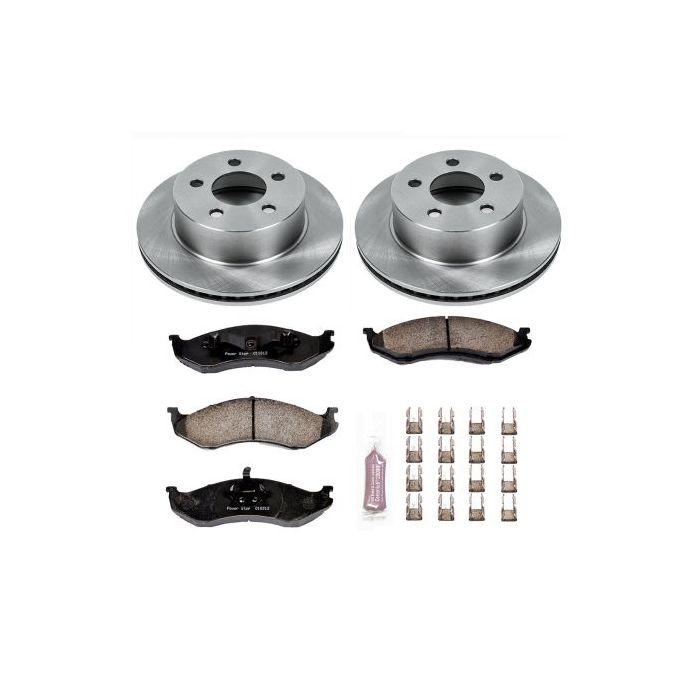 Power Stop KOE2152 Front Z16 Autospecialty Daily Driver OE Brake Kit for 99-06 Jeep Cherokee XJ, Wrangler TJ & Unlimited