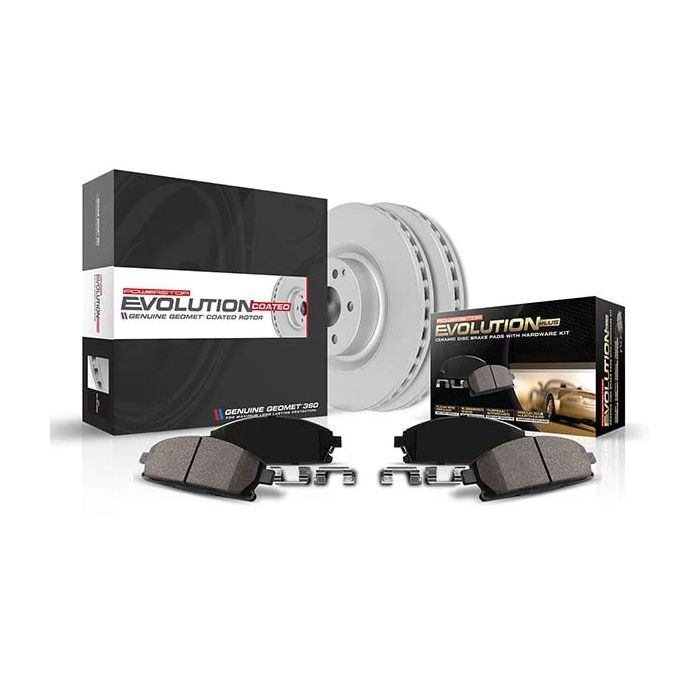 PowerStop CRK137 Front Z17 Evolution GEOMET Fully Coated Rotor Brake Kit for 05-23 Toyota Tacoma