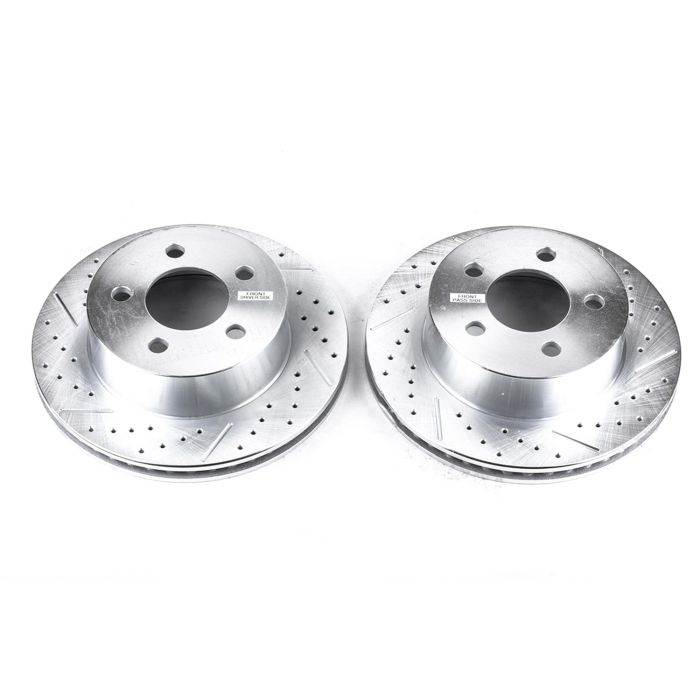 PowerStop  Evolution Drilled, Slotted & Zinc Plated for 99-06 Jeep Wrangler TJ & 99-01 Cherokee XJ