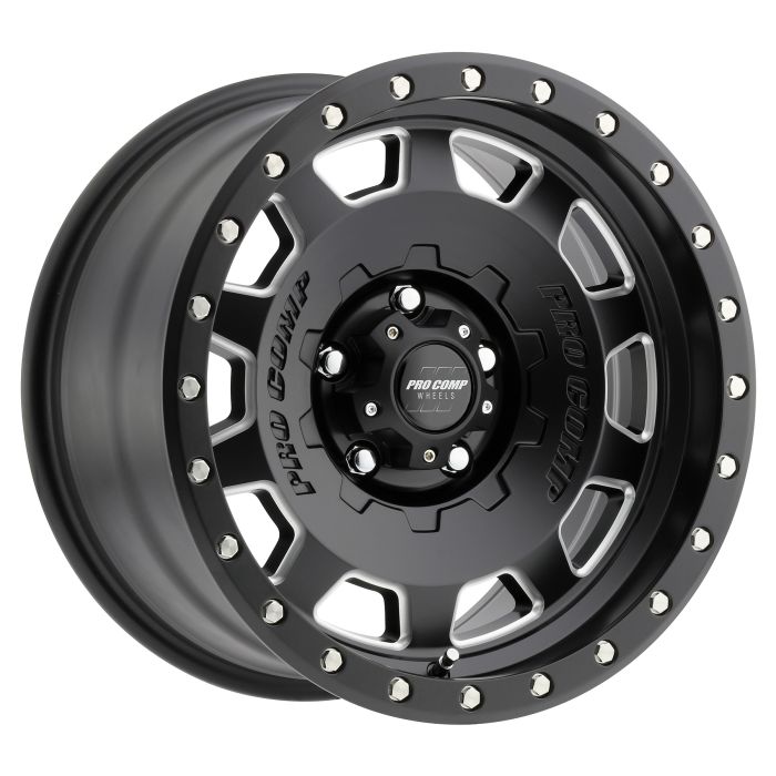 Pro Comp  Hammer Series 60 Wheel in Black with Machined  for 07-23 Jeep Wrangler JL, JK & Gladiator JT