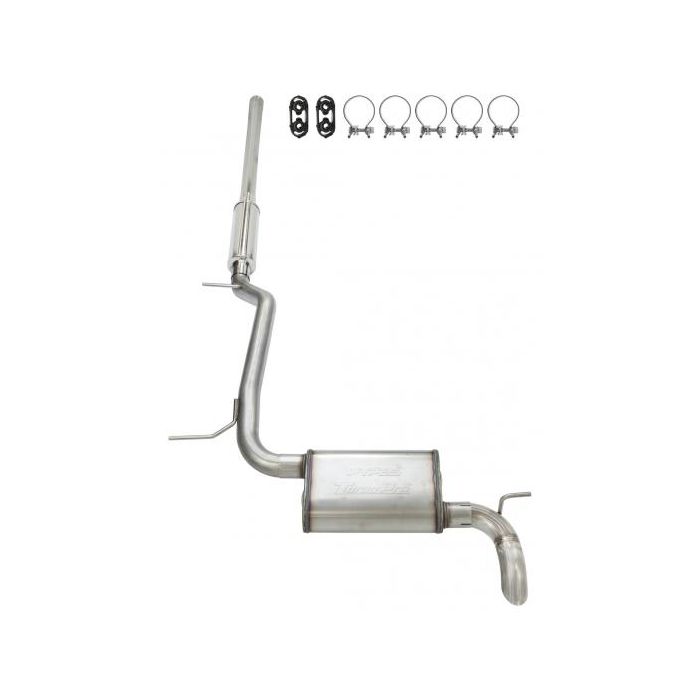 Pypes Performance Exhaust SJJ21T High Ground Clearance Cat-back Exhaust Kit Turbo Pro Muffler for 07-18 Jeep Wrangler JK