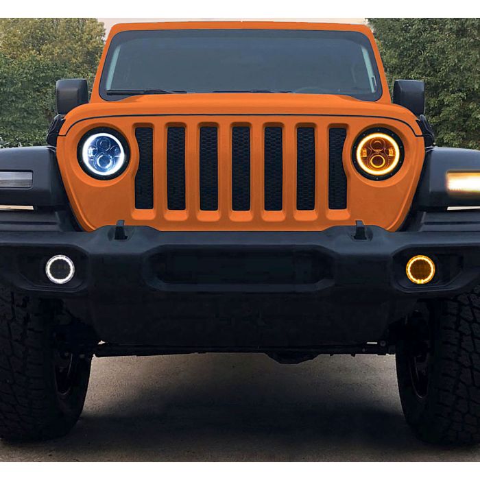Quake LED QTE962 Halo 9" LED Headlights & Fog Lights with DRL  for 18-20 Jeep Wrangler JL & Gladiator JT