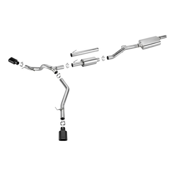 Quadratec  Performance 3" Stainless Steel Dual Exhaust System for 20-26 Jeep Gladiator JT with 3.6L