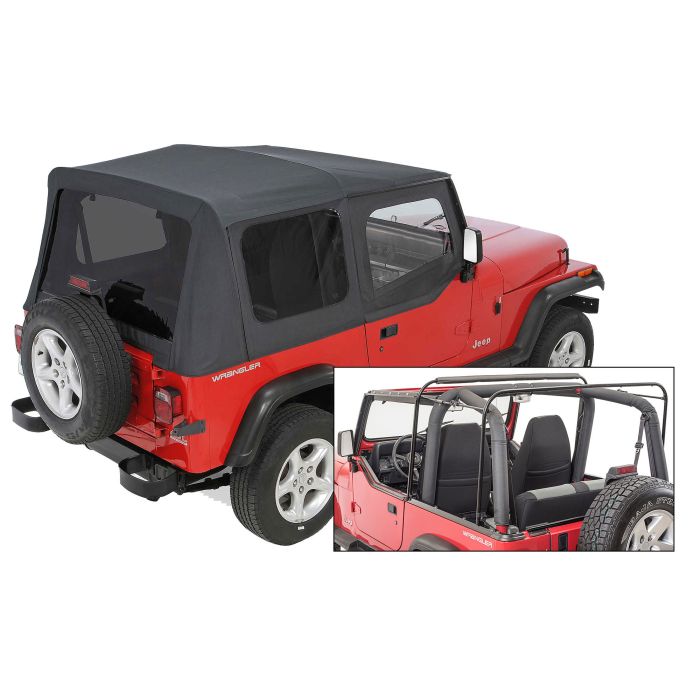 QuadraTop  Gen II Complete Soft Top with Tinted Windows  for 87-95 Jeep Wrangler YJ
