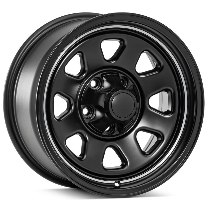 Quadratec  CJ Retro Alloy Wheel 15x8 with 4.5 Backspace for 87-06 Jeep Wrangler YJ & TJ
