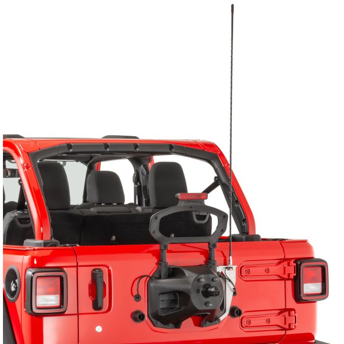 Quadratec  Extreme Duty Stainless CB Radio Antenna Rear Tailgate Mount with 48" Antenna for 18-21 Jeep Wrangler JL