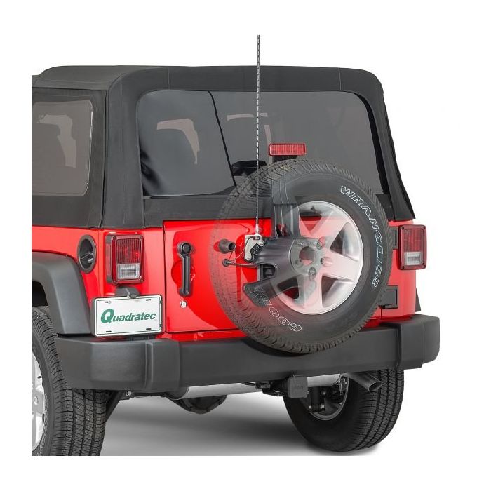 Quadratec  Extreme Duty Stainless CB Radio Antenna Rear Tailgate Mount with 48" Antenna for 07-18 Jeep Wrangler JK