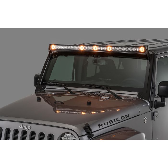 Quadratec  J5 Light Bar with Fasttrack Mounting System & 3" Cube Lights for 07-18 Jeep Wrangler JK