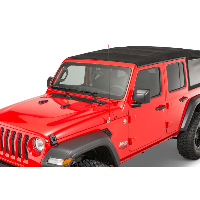 Quadratec JLJT-CBFMK Stainless Steel Fender Mount CB Antenna Kit for 18-19 Jeep Wrangler JL & 2020 Gladiator JT