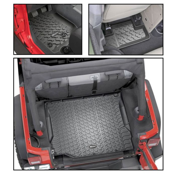 Quadratec  Ultimate All Weather Floor Liner Triple Combo  for 07-13 Jeep Wrangler JK 2 Door