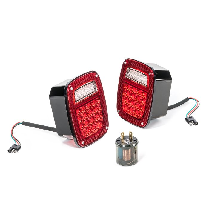 Quadratec  LED Tail Light Kit for 76-80 Jeep CJ-5 & CJ-7