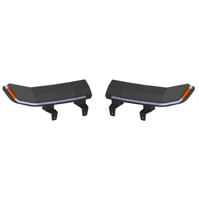 Quake LED QTE992 9.5in x 4.25in Retro-Fit Slim Chop DRL w/ Sequential Switchback Turn Signal & Side Marker Light  for 18-22 Jeep Wrangler JL & Gladiator JT Rubicon or Sahara Fenders