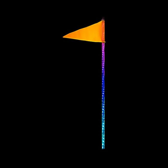 QUAKE LED 4FT HD RGB Light Whip Single