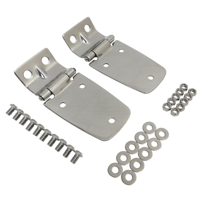 Crown Automotive  Stainless Steel Hood Hinge Set for 97-06 Jeep Wrangler TJ & Unlimited