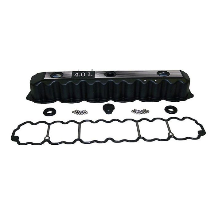 Crown Automotive  Aluminum Valve Cover Kit for 93-04 Jeep Wrangler YJ & TJ; 93-01 Cherokee XJ and 93-04 Grand Cherokee ZJ & WJ 