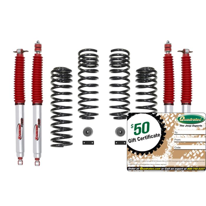 Rancho RS66119BR9 2" Sport Suspension System with RS9000 Shocks  with Free Gift Card for 07-18 Jeep Wrangler Unlimited JK