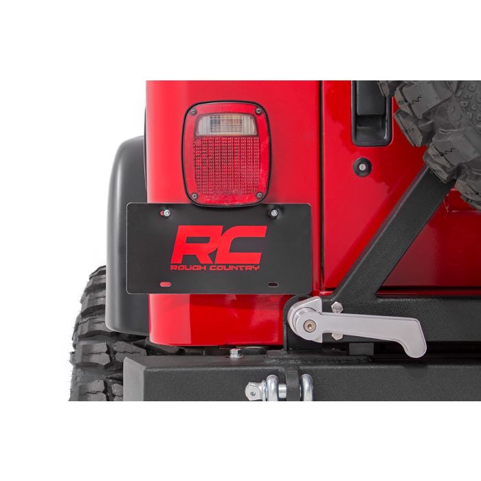 Rough Country 10510 License Plate Adapter for 97-06 Jeep Wrangler TJ