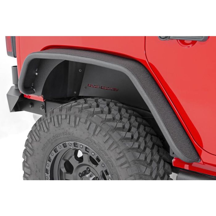 Rough Country 10532 Rear Tubular Fender Flares for 07-18 Jeep Wrangler JK