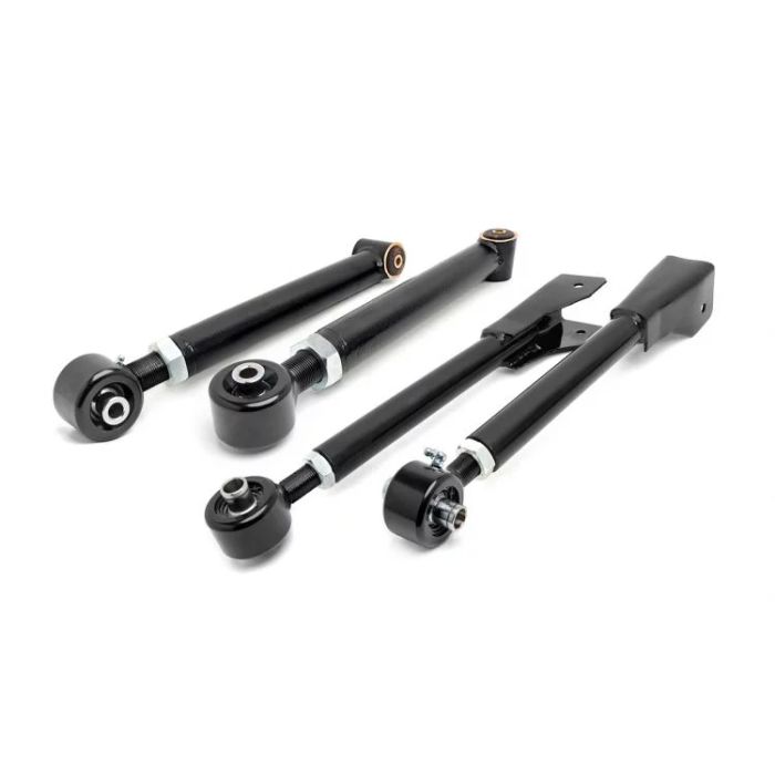 Rough Country 11920 Front Upper & Lower Adjustable Control Arm Kit for 84-06 Jeep Cherokee XJ & Wrangler TJ