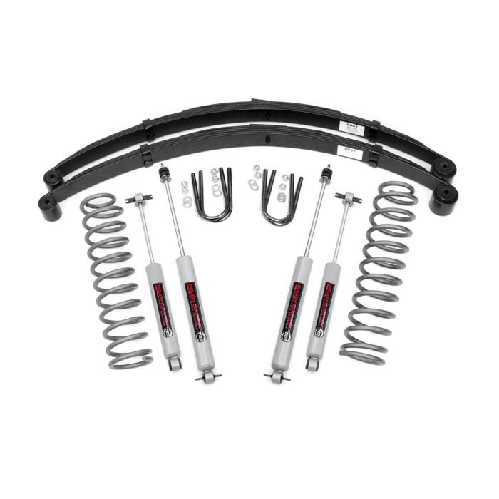 Rough Country  3in Leaf Spring Lift Kit for 84-01 Jeep Cherokee XJ
