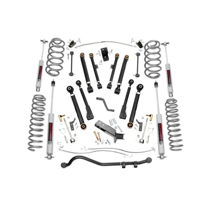 Rough Country 66130 4in X-Series Suspension Lift Kit for 97-06 Jeep Wrangler TJ