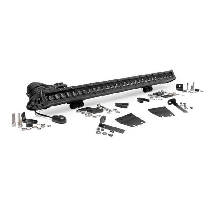 Rough Country  30in LED Light Bar with Hood Mount Kit for 18-22 Jeep Wrangler JL & Gladiator JT