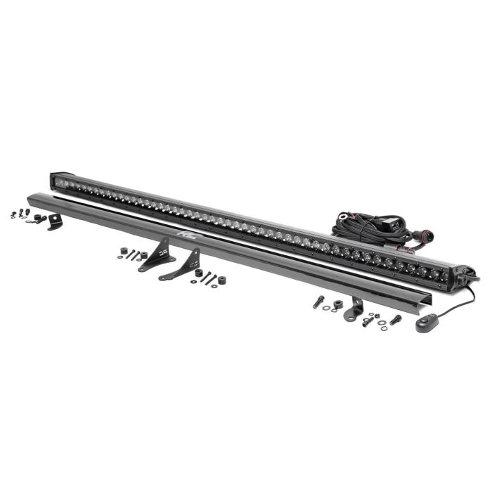 Rough Country  50in LED Light Bar with Cowl Mount Kit for 18-22 Jeep Wrangler JL & Gladiator JT