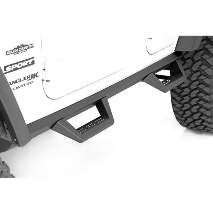 Rough Country 90765B Contoured Drop Steps for 07-18 Jeep Wrangler Unlimited JK