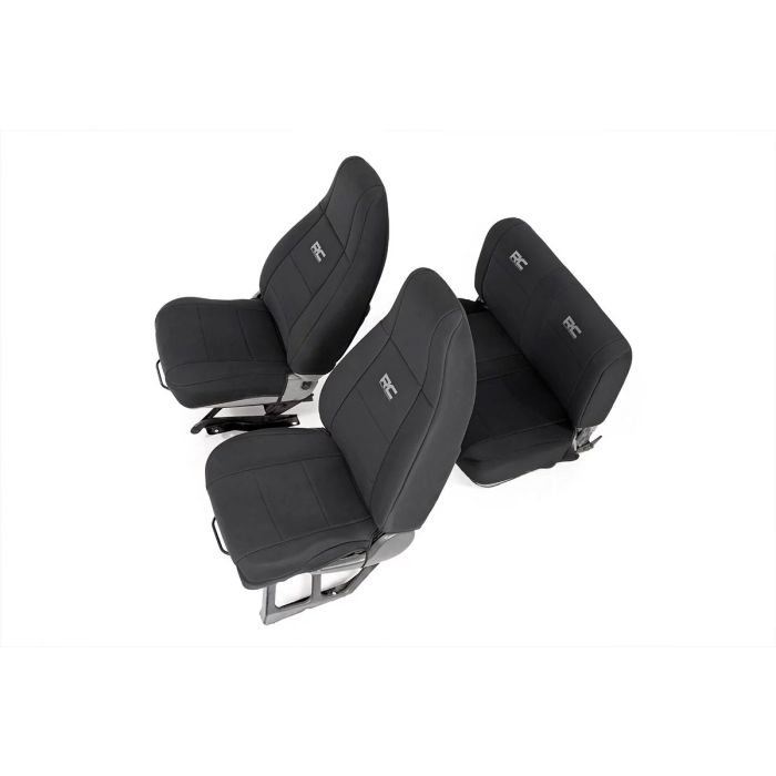 Rough Country 91008 Front & Rear Seat Covers for 87-90 Jeep Wrangler YJ