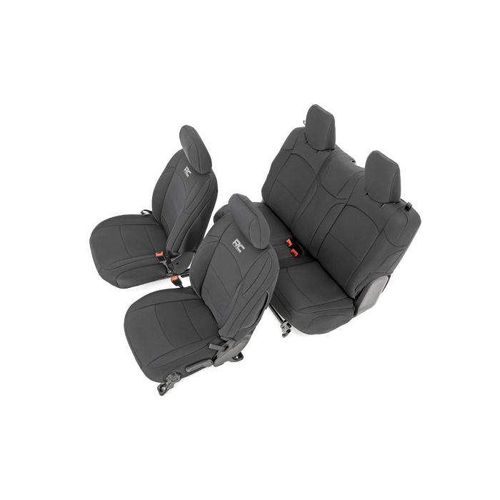 Rough Country 91020 Front & Rear Seat Covers for 18-20 Jeep Wrangler JL
